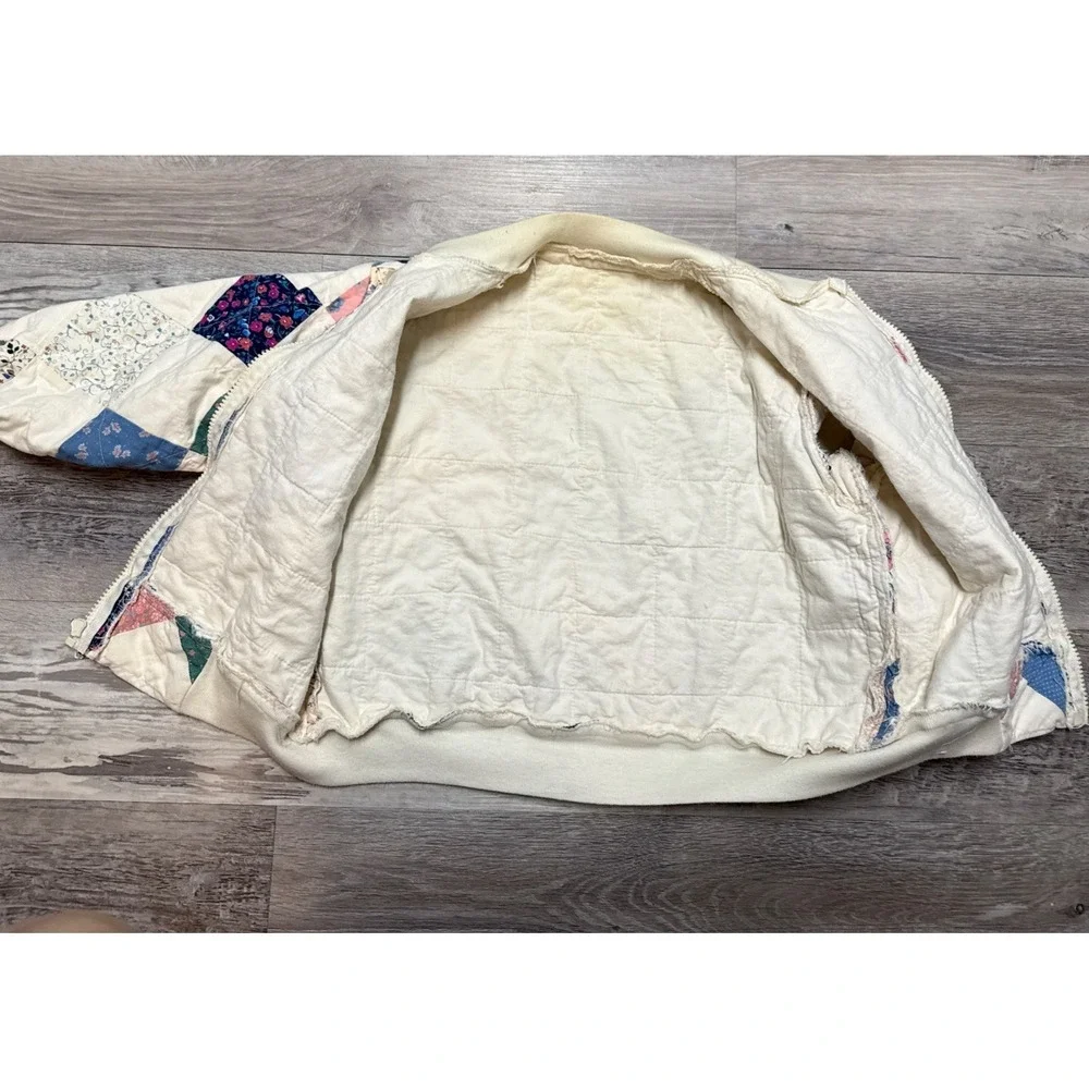 Vintage Quilted Children's Jacket Patchwork Grannycore Handmade Child Size 5/6